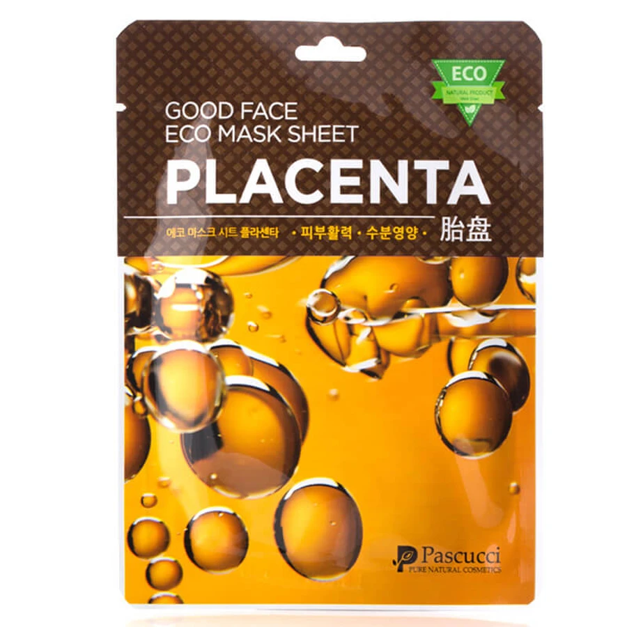 Маска для лица Pascucci Good Face Eco Mask Sheet Placenta тканевая c плацентой 23 мл: цены и характеристики