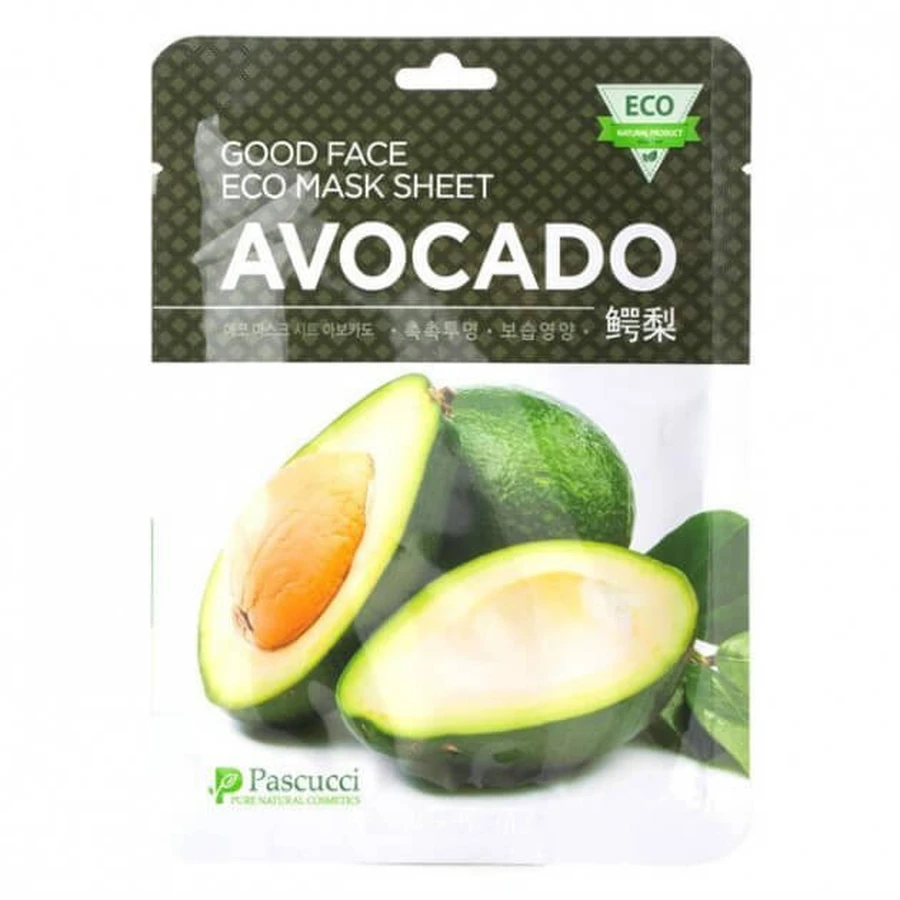 Маска для лица Pascucci Good Face Eco Mask Sheet Avocado тканевая c экстрактом авокадо 23 мл : цены и характеристики