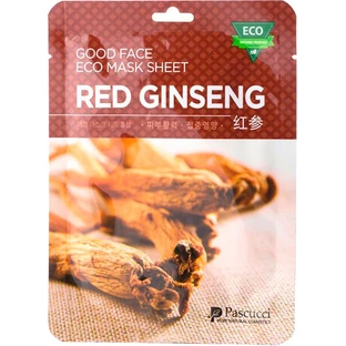Маска для лица Pascucci Good Face Eco Mask Sheet Red Ginseng тканевая c экстрактом женьшеня 23 мл