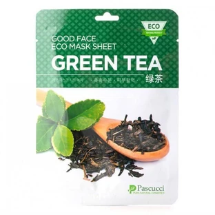 Маска для лица Pascucci Good Face Eco Mask Sheet Green Tea тканевая c экстрактом зеленого чая 23 мл 