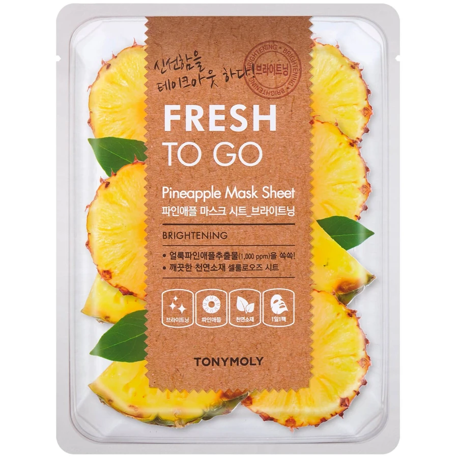 Маска для лица тканевая Tony Moly Fresh To Go осветляющая ананас 22 г: цены и характеристики
