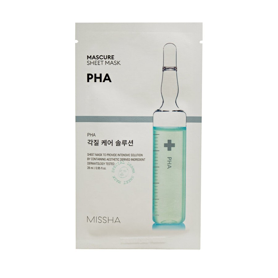 Маска-пілінг для обличчя Missha Mascure Peeling Solution Sheet Mask PHA, 27 мл: ціни та характеристики