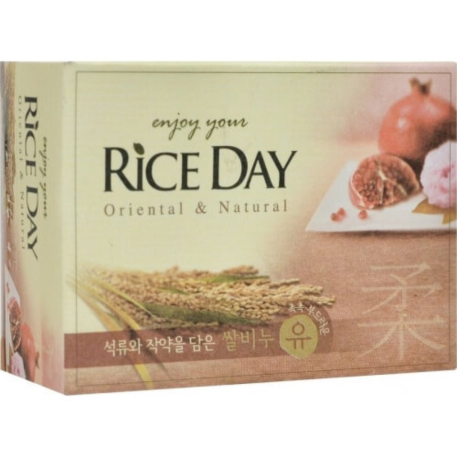 Мыло туалетное с экстрактом граната и пиона CJ Lion Rice Day Oriental Natural Pomegranate Soap, 100 г: цены и характеристики