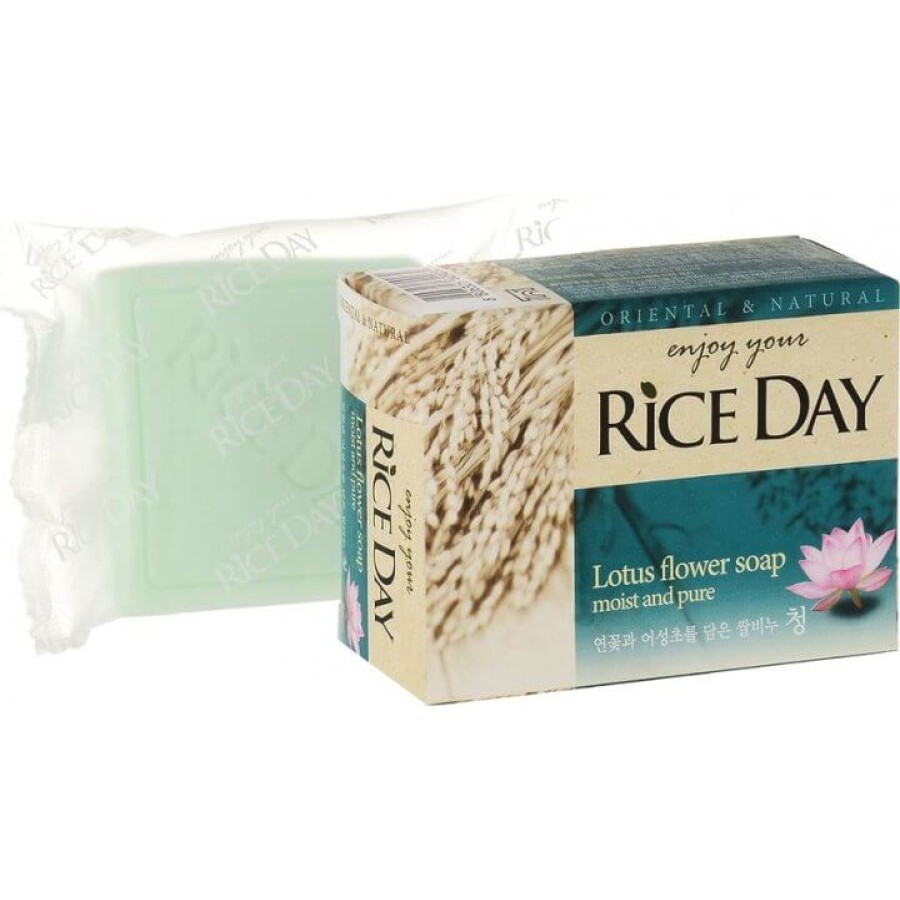 Мило туалетне з екстрактом лотоса CJ Lion Rice Day Oriental Natural Lotus Soap, 100 г: ціни та характеристики