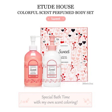 Набор для тела парфюмированный Etude House Colorful Scent Perfumed Body Special Set Sweet, 300 мл