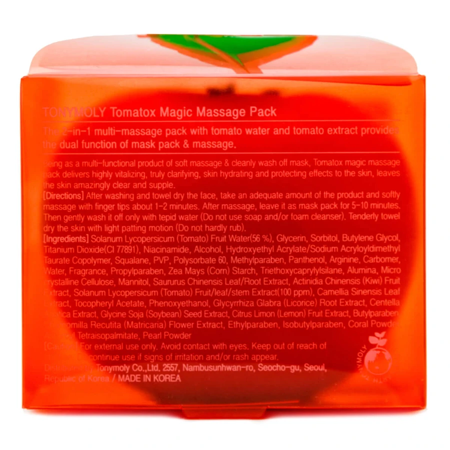 Освітлююча маска для обличчя Tony Moly Tomatox Magic Massage Pack Томатна 80 мл: ціни та характеристики