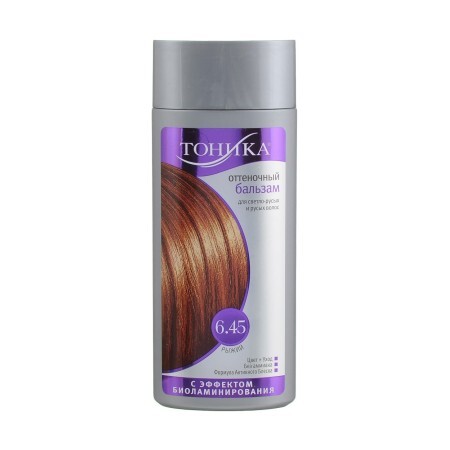 Оттеночный бальзам для волос Тоника с эффектом биоламинирования 6.45 Рыжий 150 мл