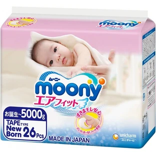 Підгузки Moony New Born 0-5 кг, 26 шт