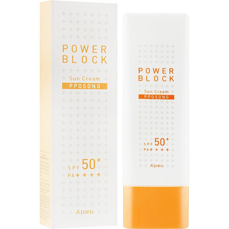 Солнцезащитный крем A'pieu Power Block Sun Cream Pposong SPF50+/PA ++++, 50 мл 