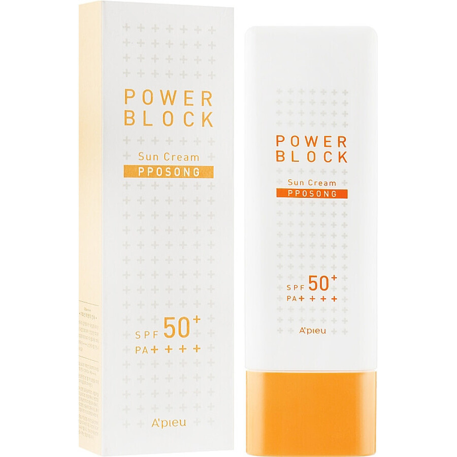 Сонцезахисний крем A'pieu Power Block Sun Cream Pposong SPF50+/PA ++++, 50 мл: ціни та характеристики