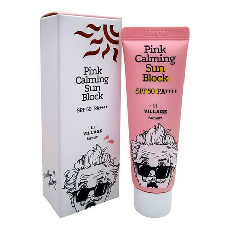 Солнцезащитный крем для лица Village 11 Factory Pink Calming SPF50+ / PA++++ успокаивающий 25 мл