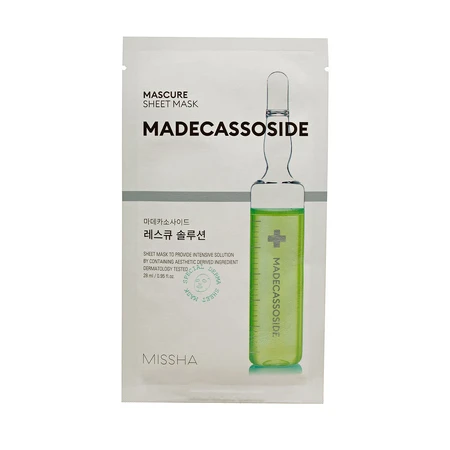 Рятувальна маска для обличчя Missha Mascure Rescue Solution Sheet Mask Madecassoside, 27 мл: ціни та характеристики