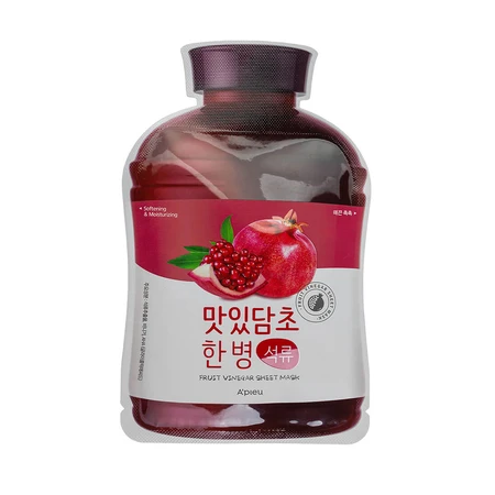 Тканевая маска A'pieu Fruit Vinegar Sheet Mask Pomegranate Гранат 20 г: цены и характеристики