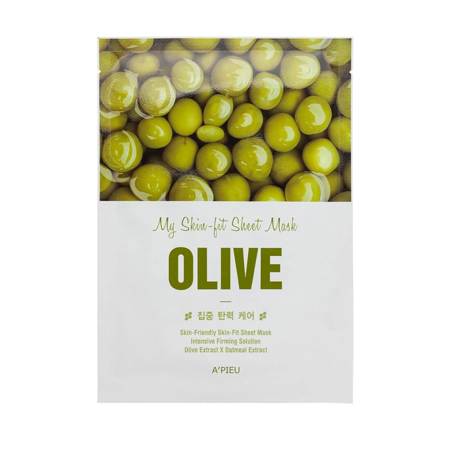 Тканинна маска для обличчя A'pieu My Skin-Fit Sheet Mask Olive, 25 г: ціни та характеристики