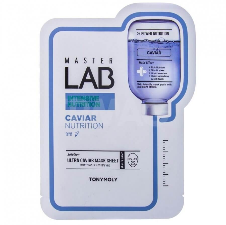 Тканевая маска для лица Tony Moly Master Lab Caviar Nutrition с чёрной икрой 19 г: цены и характеристики