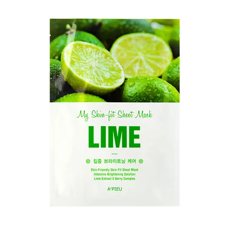 Тканевая маска для лица A'pieu My Skin-Fit Sheet Mask Lime с экстрактом лайма 25 г: цены и характеристики