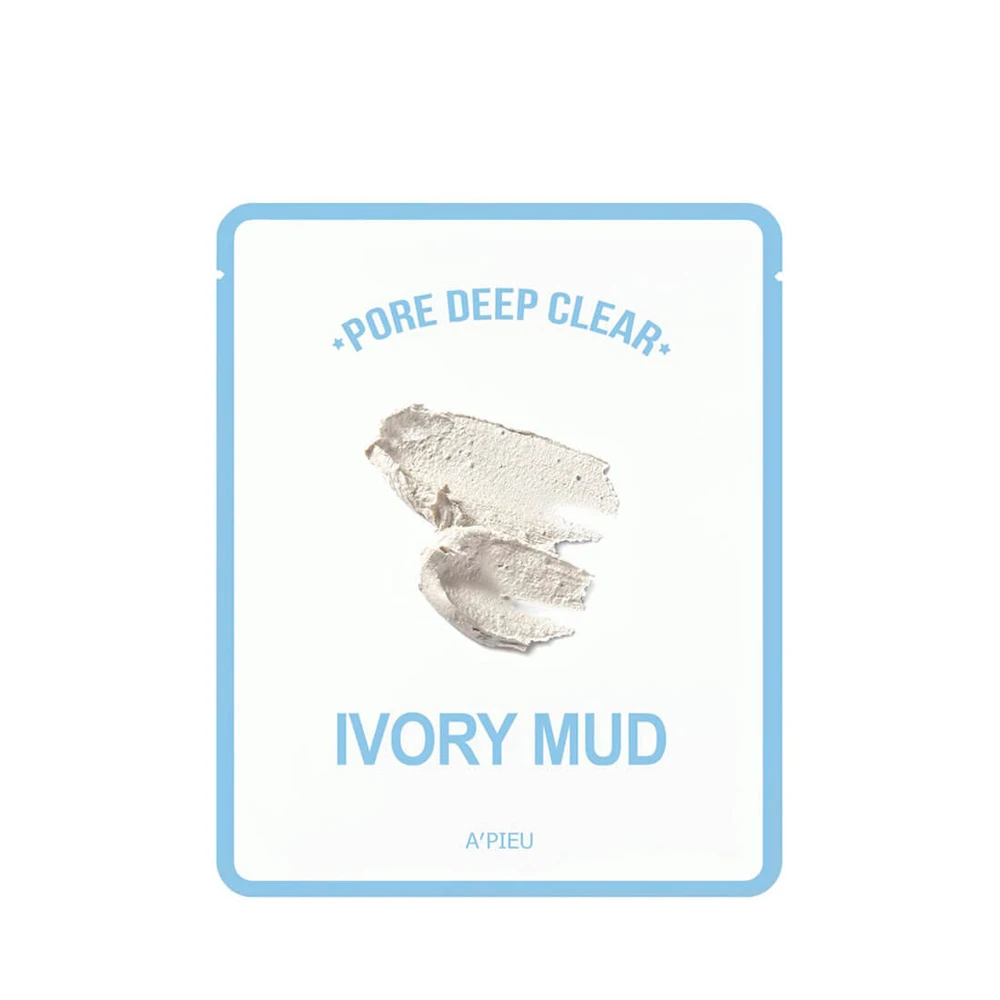 Тканинна маска Apieu Pore Deep Clear Ivory Mud Mask з каоліном, 15 мл: ціни та характеристики