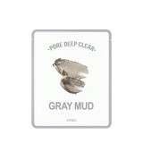 Тканевая маска с серой глиной Apieu Pore Deep Clear Grey Mud Mask, 15 мл 