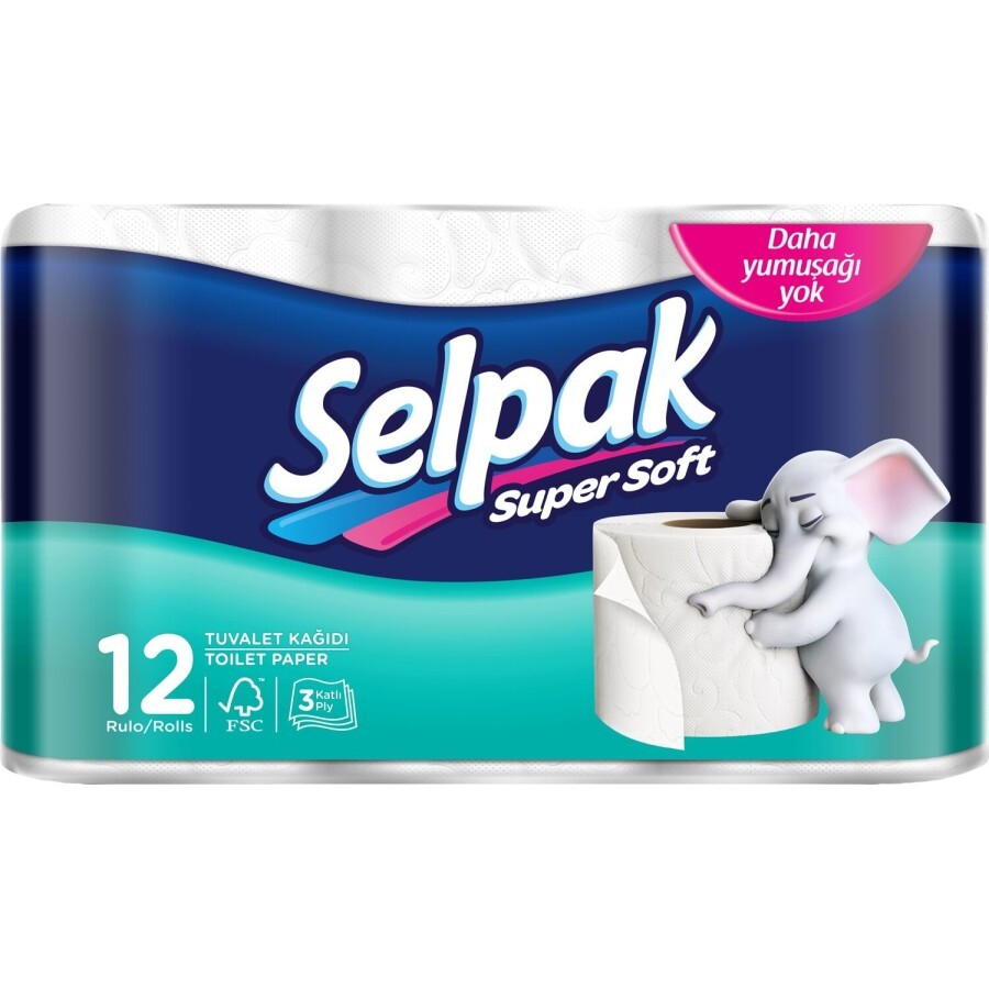 Туалетная бумага Selpak трехслойная 12 шт: цены и характеристики
