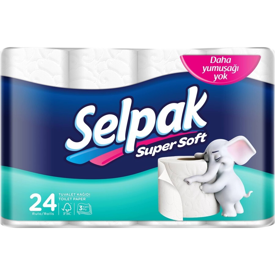 Туалетная бумага Selpak трехслойная, 24 шт: цены и характеристики