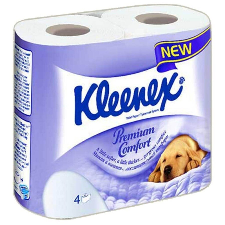 Туалетний папір Kleenex Premium Care 140 відривів 4 шари, 4 шт: ціни та характеристики