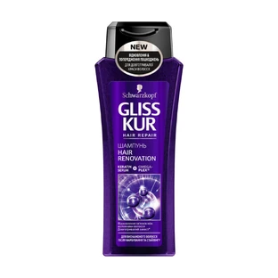 Шампунь Gliss Kur для истощенных волос после Faрбування и стайлинга Hair Renovation, 250 мл