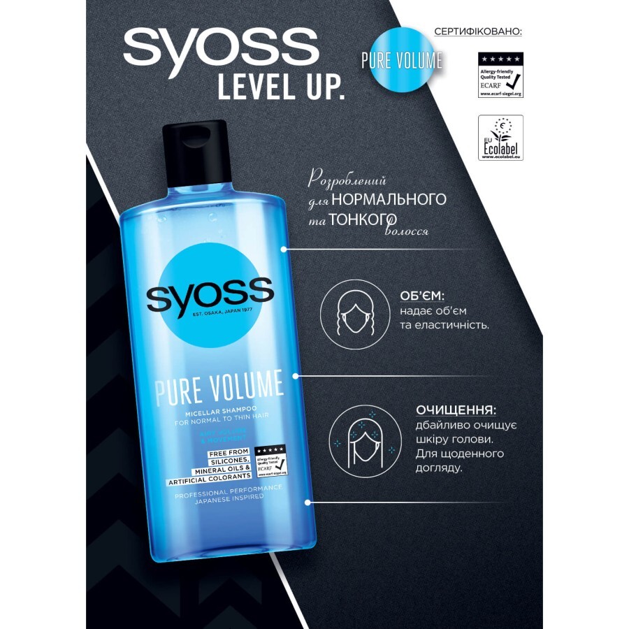 Шампунь Syoss Pure Volume, 440 мл: ціни та характеристики