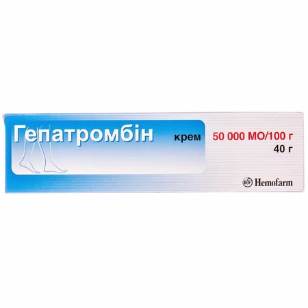 Гепатромбин крем 50000 МЕ/100 г туба 40 г: цены и характеристики