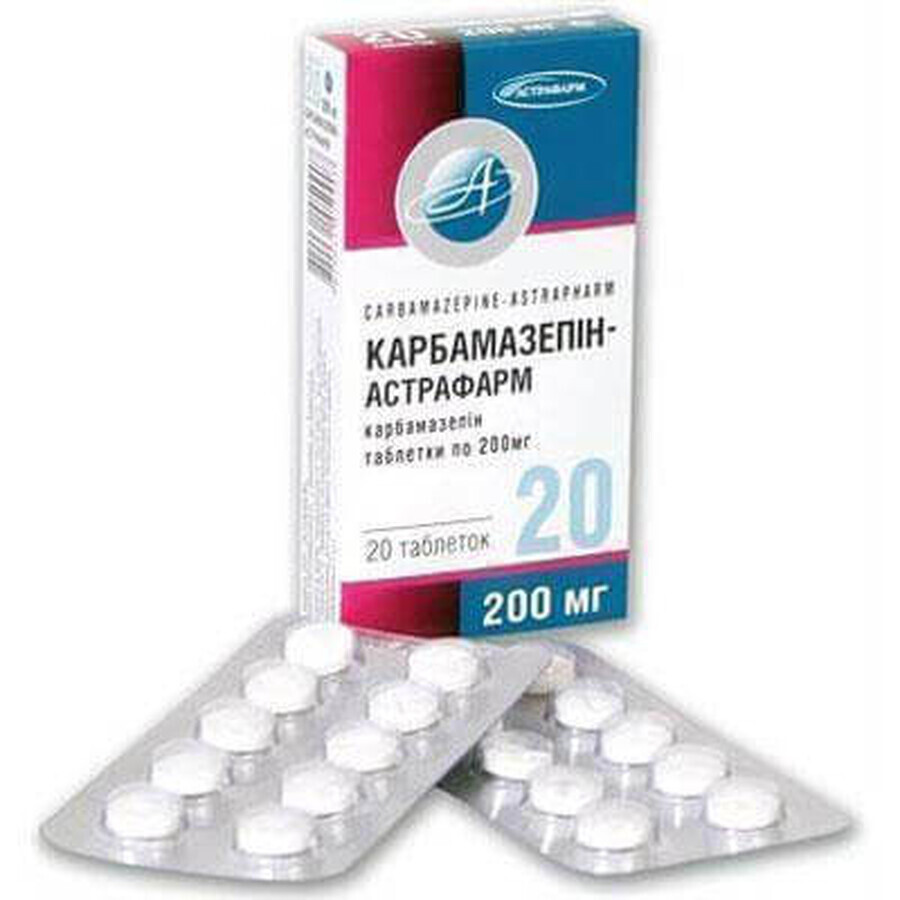 Карбамазепин-астрафарм таблетки 200 мг блистер №20
