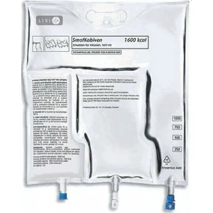 Смофкабивен центральный эмул. д/инф. контейнер пл 3-камерн "Биофин" 1477 мл, с антиокислителем
