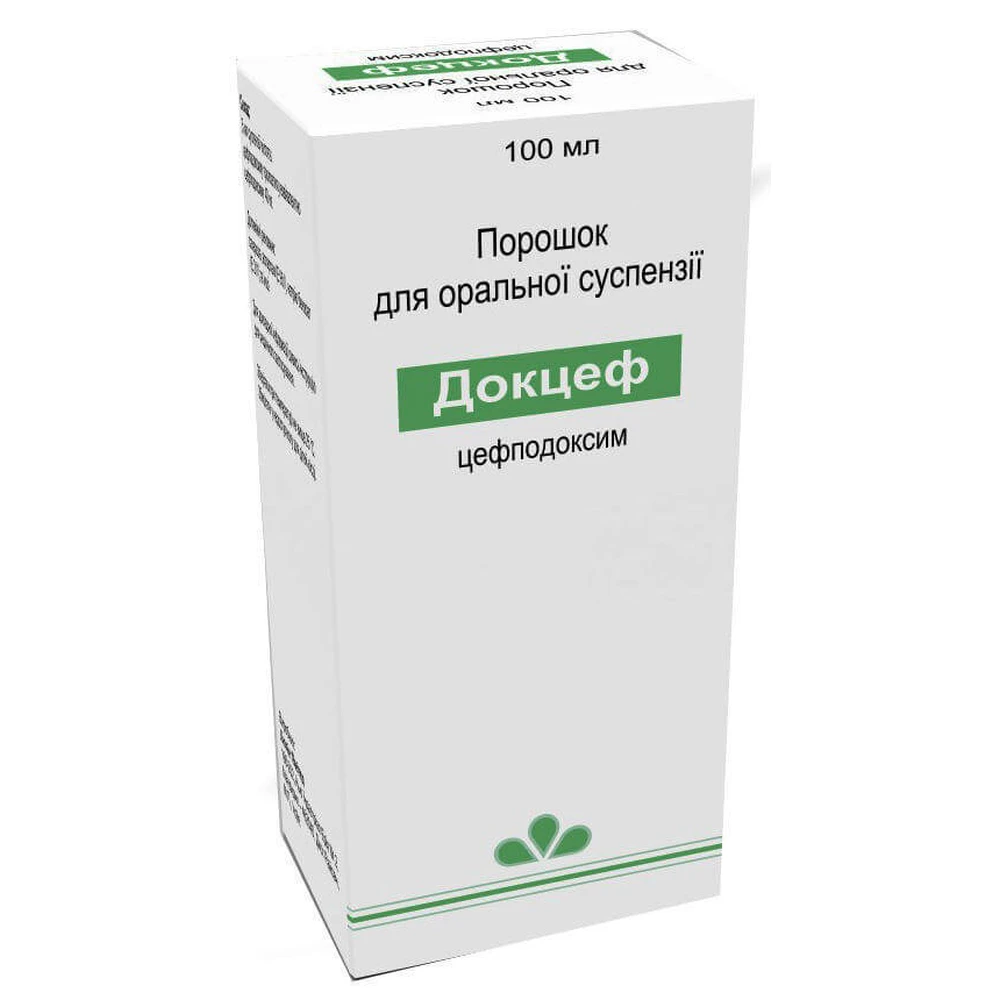 Докцеф пор. д/орал. сусп. 40 мг/5 мл фл. 100 мл, +мерн. колпач. и порш. пипетк.: цены и характеристики