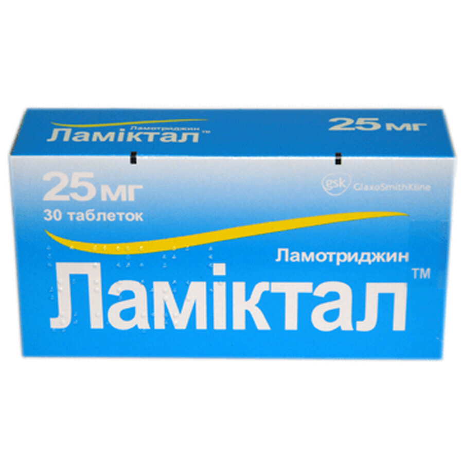 Ламиктал табл. 25 мг блистер №30: цены и характеристики