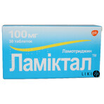 Ламіктал табл. 100 мг блістер №30: ціни та характеристики
