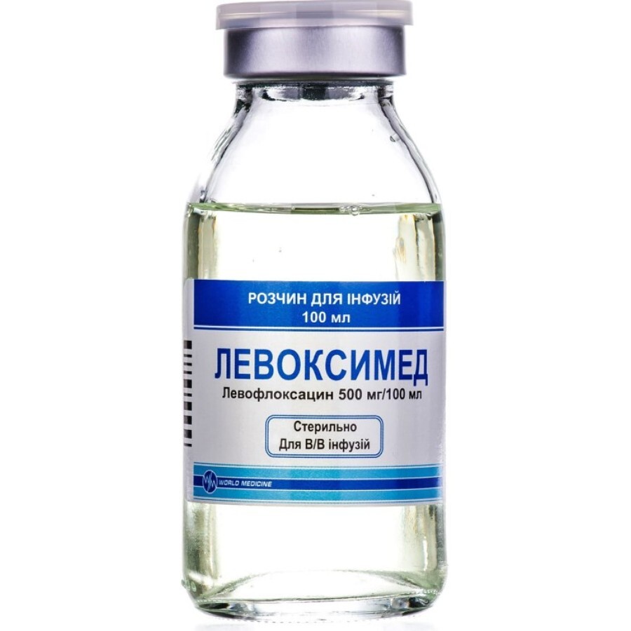 Левоксимед р-н д/інф. 500 мг/100 мл фл. 100 мл: ціни та характеристики