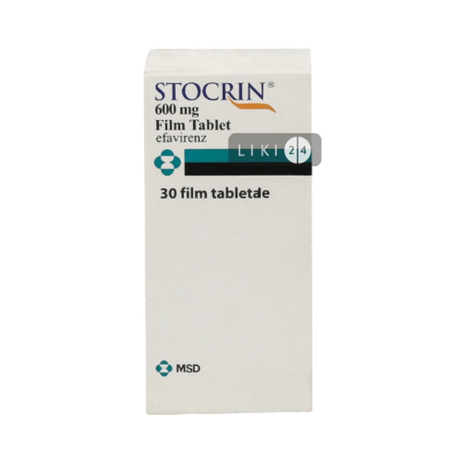 Стокрин табл. в/плівк. обол. 600 мг фл. №30: ціни та характеристики
