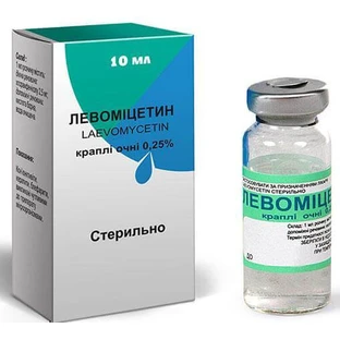 Левомицетин кап. глаз. 0,25 % фл. 10 мл
