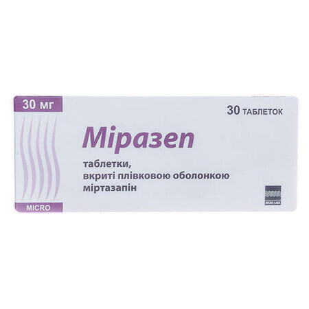 Міразеп табл. в/о 30 мг №30