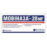 Мовиназа-20 мг табл. п/о кишечно-раств. 20 мг блистер №30
