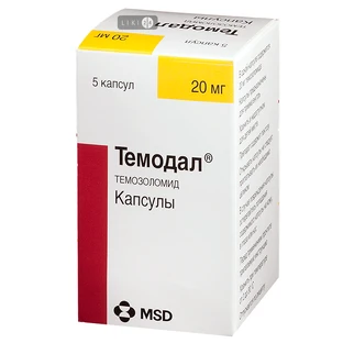 Темодал капс. 20 мг саше №5