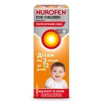 Нурофен для детей суспензия оральная 100 мг/5 мл 200 мл, с клубничным вкусом, от жара и боли, без сахара и красителей: цены и характеристики