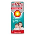 Нурофєн для дітей Форте суспензія оральна 200 мг/5 мл 100 мл, з полуничним смаком, від жару та болю, без цукру та барвників: ціни та характеристики