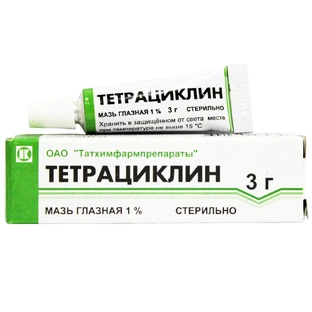 Тетрациклиновая мазь глаз. 1 % туба 3 г