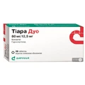 Тиара дуо табл. п/плен. оболочкой 80 мг + 12,5 мг контурн. ячейк. уп. №28