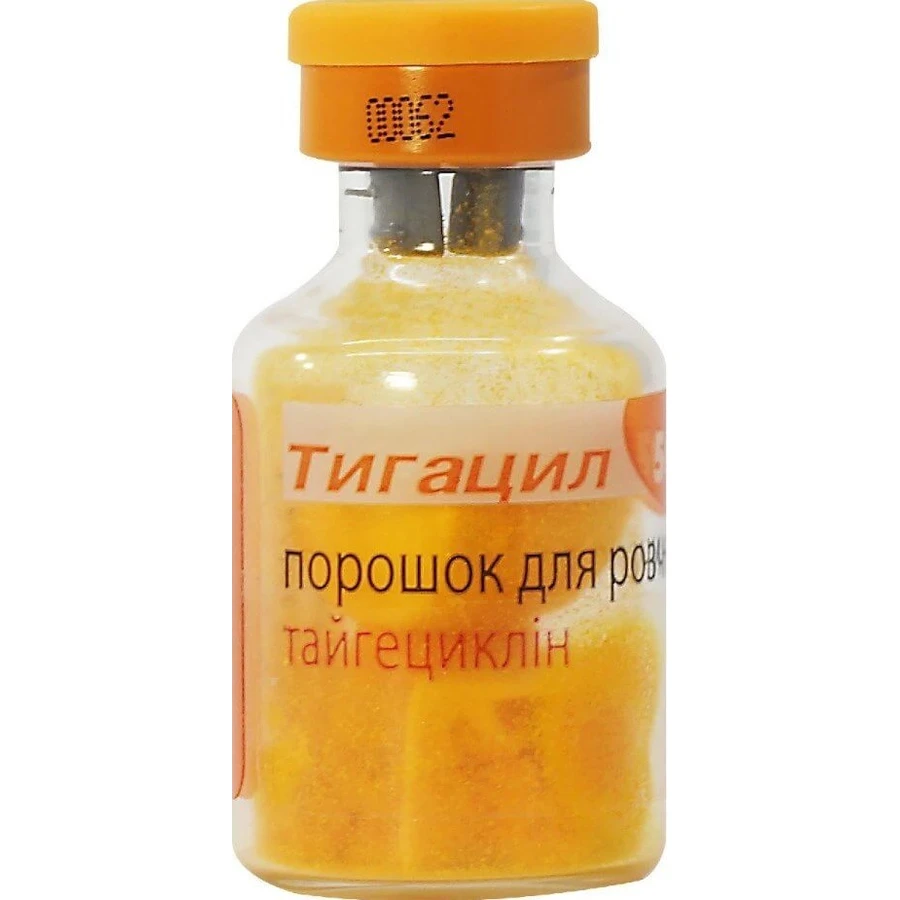 Тигацил пор. д/п р-ну д/інф. 50 мг фл.: ціни та характеристики