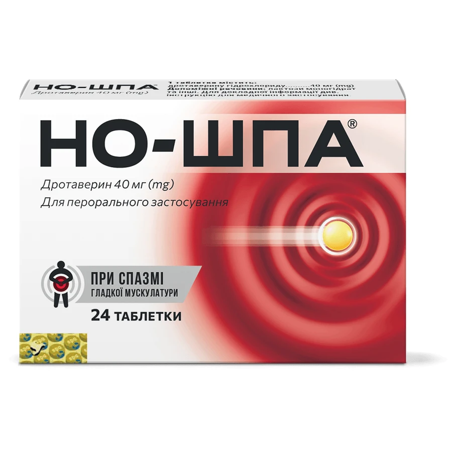 Но-шпа табл. 40 мг блістер №24: ціни та характеристики