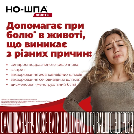 Но-шпа Форте табл. 80 мг блістер №24: ціни та характеристики