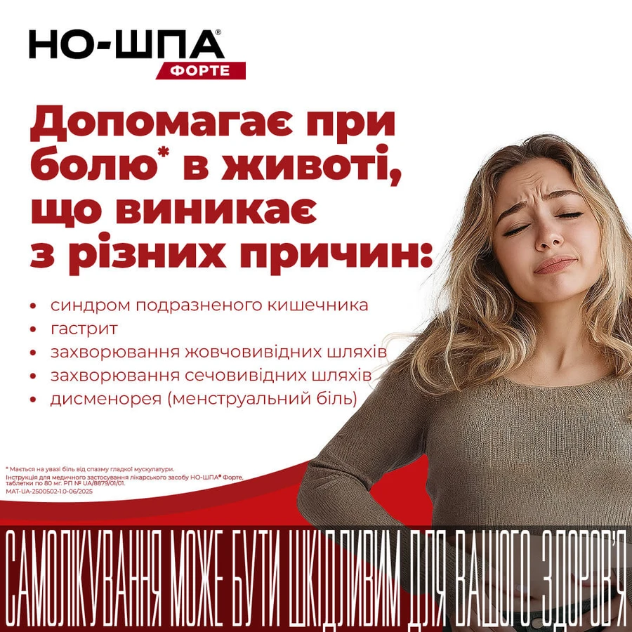 Но-шпа Форте табл. 80 мг блістер №24: ціни та характеристики