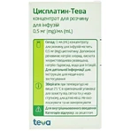Цисплатин-Тева 0,5 мг/мл концентрат для раствора для инфузий флакон, 100 мл: цены и характеристики