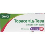 Торасемід-Тева табл. 5 мг блістер №30: ціни та характеристики