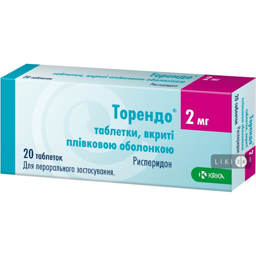Торендо таблетки п/плен. оболочкой 2 мг блистер №20: цены и характеристики